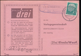 Landpost Ortshausen über DERNEBURG 30.10.1956 Auf Postkarte Nach Rheda/Westf. - Altri & Non Classificati