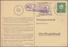 Landpost Bistensee über ECKERNFÖRDE 2.12.1960 Auf Postkarte Nach Rheda/Westf. - Altri & Non Classificati