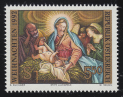 2081 Weihnachten: Christi Geburt Gemälde Johann Schmidt, 5.50 S, Postfrisch ** - Nuovi