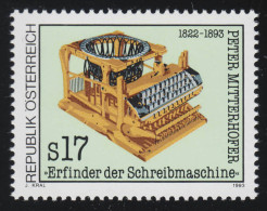 2088 Todestag Peter Mitterhofer, Modell Typenkorbschreibmaschine, 17 S, ** - Unused Stamps