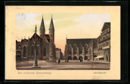 AK Braunschweig, Altstadtmarkt Mit Geschäft Und Kirche  - Braunschweig