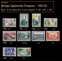 AEF - 1950/1958 - Lot De 17 Timbres ** Et *  Dont La Série Complète 232  à  235 - Ungebraucht