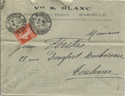 43 --- Lettre 13 MARSEILLE Vve S. Blanc - 1900 – 1949