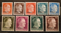 ALLEMAGNE - EMPIRE 1941 - 9 Valeurs UKRAINE * (voir Scan) - Used Stamps