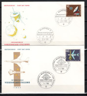 Germany 1965 Space, Int. Traffic Fair, 2 Stamps On 2 FDC - Europe