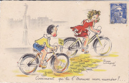 Cpa- Illustrateur Levasseur --enfants , Velo - Comment Qu' Tu L' Trouve... -edi .. 41 - Levasseur, Roger