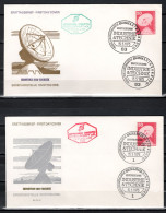 Germany + Germany - Berlin 1975 Space, Earth Station 2 Stamps On 2 FDC - Europe