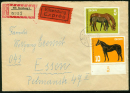 Br Germany DDR, Bernburg 1967 Registered Express Cover > Germany BRD (MiNr 1323-1328 Kleinbogen Sheet) #bel-1113 - Storia Postale