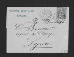 1871 HEIMAT GENÈVE ► PD-Briefhülle "Lombard Odier & Cie." Genève Nach Lyon    ►SBK-41/14.III.71 Genève◄ - Covers & Documents