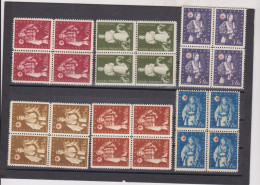 CROATIA WW II, 1942 Red Cross Set  + Charity Stamp Bloc Of 4 MNH - Croazia