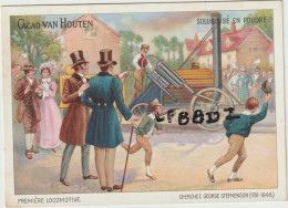 CHROMO - CACAO VAN HOUTEN - Devinette -  Première Locomotive -  Cherchez George STEPHENSON (1781-1848) - Van Houten