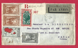 !!! MADAGASCAR, LETTRE RECOMMANDÉE PAR AVION DE AMBALAVAO POUR PARIS DE 1940 AVEC TRANSIT À TANANARIVE - Airmail