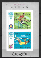 AJMAN. BF De 1968. Athlétisme Aux J.O. De Mexico. - Estate 1968: Messico