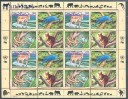 UNO Geneva 1999 Mi Sheet 369-372 MNH  (ZE1 UNGark369-372) - Parrots