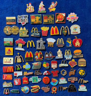 77853-collection De 69 Pin's. McDonald's .Hamburger. Restauration. - McDonald's