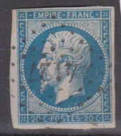 France N° 14 Oblitéré Pc 4127 (24) La Chaux Neuve - 1853-1860 Napoleon III