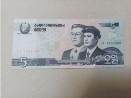 Billete Corea Del Norte 5 Won, Año 2002, UNC - Korea, Noord