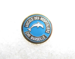 PIN'S  ANIMAUX    DAUPHIN  AMICALE DES HOSPITALIERS  CHR MARSEILLE - Animaux