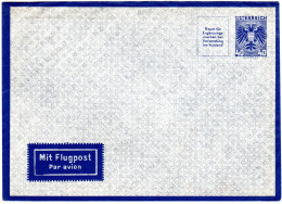 Österreich LU1, Ungebr. 40 Gr. Luftpost Ganzsachenumschlag Kpl. Mit Einlageblatt - Covers & Documents