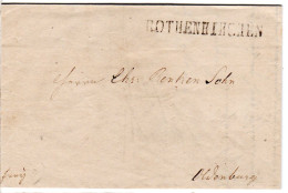 Oldenburg 1850, L1 ROTHENKIRCHEN Auf Franko Brief  - Oldenburg