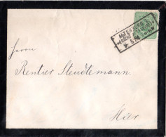 DR 1884, Sachsen-R3 ALTENBURG 1 Klar Auf Trauer Ortsbrief M. 3 Pf. - Storia Postale