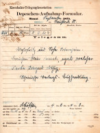 DR 1875, L1 SOBERNHEIM Auf Eisenbahn Telegraphenstation Telegramm Formular - Storia Postale