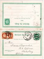 Norwegen P17, 6 öre Doppelkarte M. Zusatzfr. V. Folleröen N. Österreich. Kat 660 - Covers & Documents