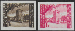 1946 Litorale Sloveno San Giusto 2v. Imp. MNH Sassone N. 60A/60B - Andere & Zonder Classificatie