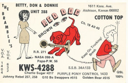 R 639 / CARTE RADIO AMATEURS      BETTY DON& DONNIE UNIT 288 REDDOC BROWN KWS-4288 - Amateurfunk