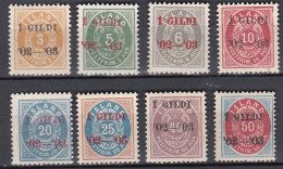 IS282B – ISLANDE – ICELAND – 1902 – NUMERAL VALUE OVERPRINTED - SG # 67-77 MVLH 12,50 € - Unused Stamps