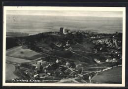 AK Petersberg B. Halle, Fliegeraufnahme, Totalansicht  - Halle (Saale)