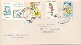 Mexico Cover Sent Air Mail To Germany DDR With A Lot Of Topic Stamps - Mexico