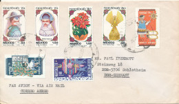 Mexico Cover Sent Air Mail To Germany DDR With A Lot Of Topic Stamps - Mexico