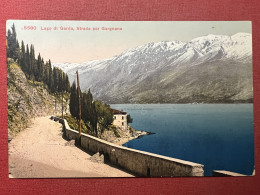 Cartolina - Lago Di Garda - Strada Per Gargnano - 1920 Ca. - Brescia