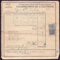 Facture " Compagnie Elbeuvienne D'éclairage Gaz & électricité " Cabourg, 1923 - 1900 – 1949