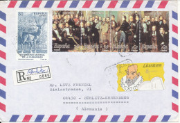 Spain Registered Air Mail Cover Sent To Germany 1997 With More Stamps - Lettres & Documents