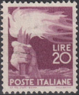 1945 Italia Democratica ⵙ Mi:IT 700, Sn:IT 474, Yt:IT 499, Sg:IT 665, AFA:IT 632, Flaming Torch (Enlightenment) - Oblitérés