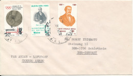 Mexico Cover Sent Air Mail To Germany DDR With A Lot Of Topic Stamps - Mexico