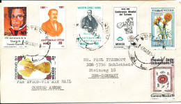 Mexico Cover Sent Air Mail To Germany DDR 1988 With A Lot Of Topic Stamps - Mexico