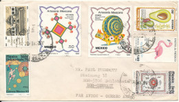 Mexico Cover Sent Air Mail To Germany DDR With A Lot Of Topic Stamps On Front And Backside Of The Cover - Mexico