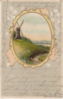 Landschaft Mit Windmühle Prägedruck Gl1902 #23.574 - Altri & Non Classificati