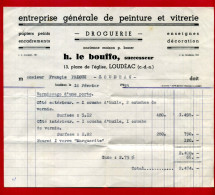 1955 - Facture De La Société BOUFFO De Loudéac - Entreprise De Peinture Et Droguerie - Chemist's (drugstore) & Perfumery