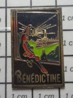 616A Pin's Pins / Beau Et Rare / BOISSONS / SUPERBE AFFICHE ANCIENNE ALCOOL BENEDICTINE - Dranken