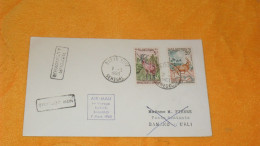 ENVELOPPE ANCIENNE DE 1963../ AIR MALI 1ER VOYAGE DAKAR BAMAKO..CACHETS DAKAR YOFF SENEGAL + TIMBRES X2 - Sénégal (1960-...)