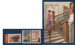 Belgique, België, **, Yv 3139 à 3141, BF93, Mi 3195 à 3198, BL87, SG 3743 à 3746, - Nuevos