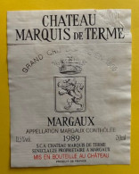 20463 - Château Marquis De Terme 1989 Margaux - Bordeaux