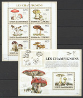 Uc068 2009 Comoros Flora Mushrooms Champignons Kb+Bl Mnh - Mushrooms