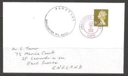 2000 Paquebot Cover, British Stamp Used In Anacortes, Washington (Jan 27) - Storia Postale