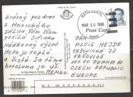 1998 (20 Mar) 40 Cents Chennault On Postcard Kathleen FL To Czech Republic - Storia Postale