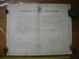 1904 Diplome De L'Universite De Liege NISSENNE Verviers INGENIEUR CIVIL MINES - Diplômes & Bulletins Scolaires